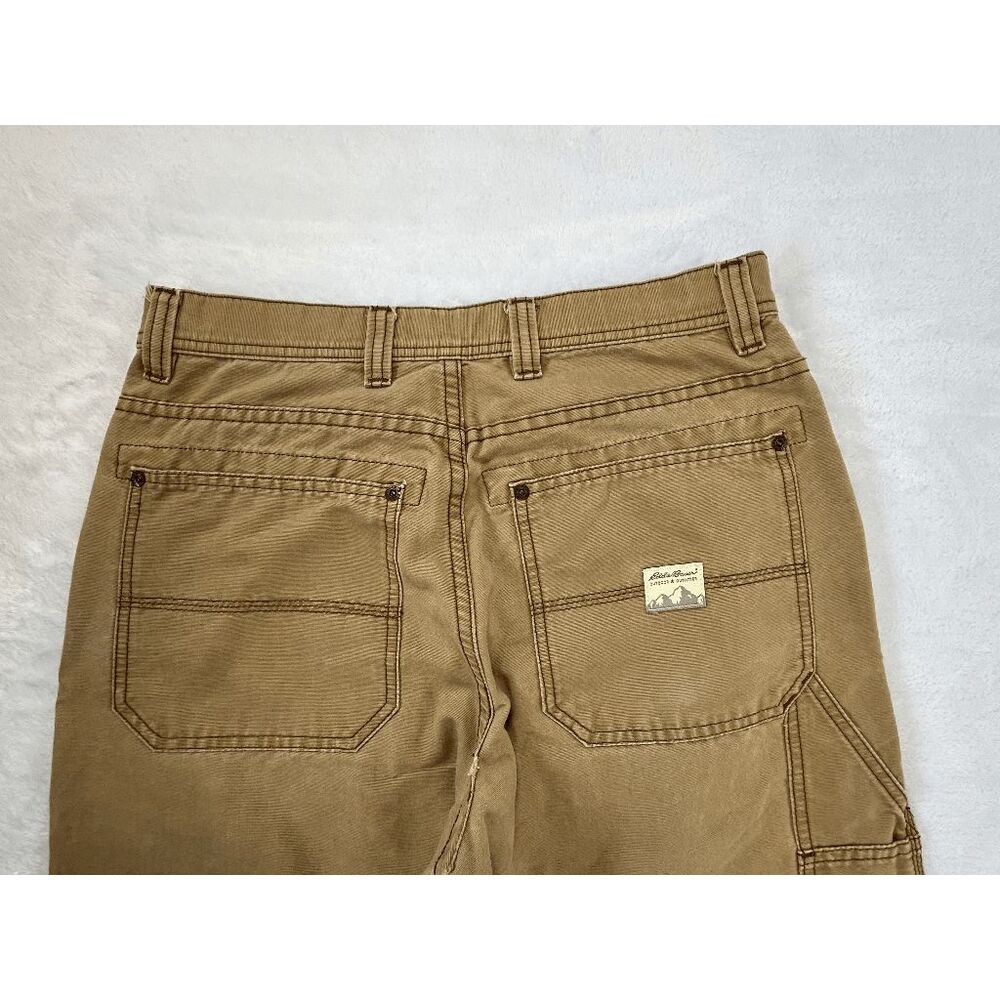 Men's Eddie Bauer Tan Twill Carpenter Pants Size 31 X 30 Easy Fit, 100% Cotton - Picture 2 of 7